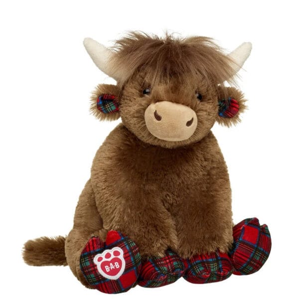 Tartan Highland Cow Stuffed Animal