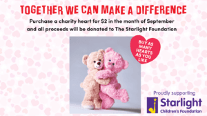 Chequered Charity Heart - Build-A-Bear Workshop Australia