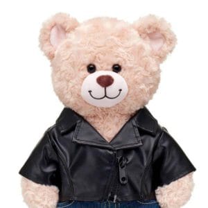 Black Faux Leather Jacket 3 Black Faux Leather Jacket - Build-A-Bear Workshop Australia