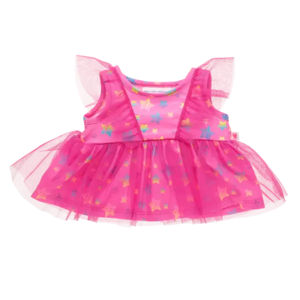RAINBOW TULLE SLEEVE DRESS
