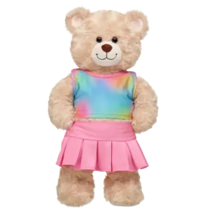 Alternative view of TIE DYE TANK AND PINK PLEATED SKIRT SET